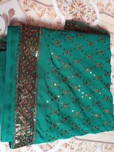 Green Dress Material