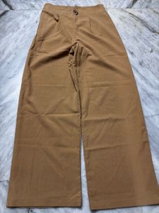 Straight Tan Trousers