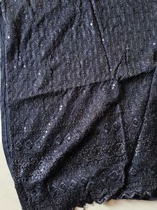 Black Embroidered Kurti Suit