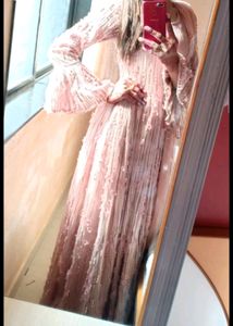 Heavy Pink Floral Gown