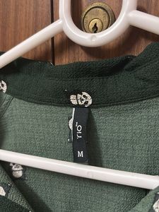 Panda Print Button-Down Shirt