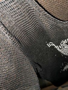 Black Rhinestone Embellished Top
