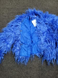 Blue Faux Fur Jacket