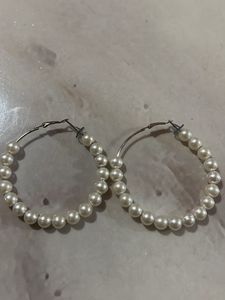 Pearl Hoop Earrings