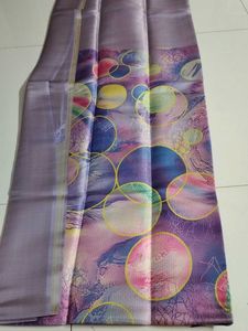 Purple Printed softy saree..