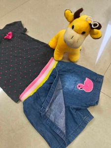 Cute Girls Outfit Set, Hot Pant With Top Set