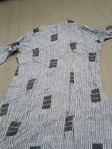 Dailywear Small Sized Off White-grey Kurta