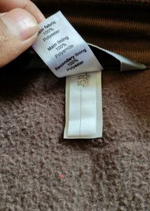 Imported Brown cropped Zip Jacket