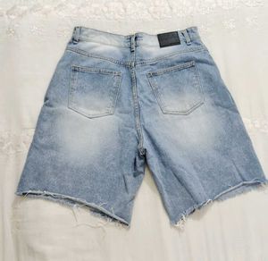 Frayed Hem Denim Jorts