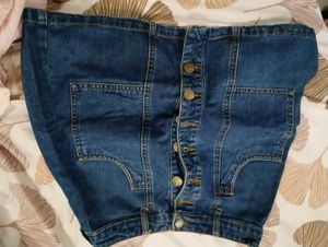 Denim A-Line Skirt