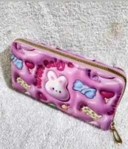 ✨ &#34;Happy Bear Pink Long Wallet – Cute &amp; Trendy ✨