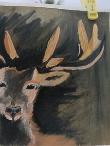 Swamp Dear Painting