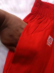 Red Casual Pants