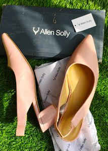 Elegant Pink Block Heels Allen Solly shoe