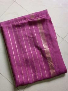 Rose &amp; Gold Striped Fabric