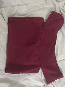 Burgundy Crisscross Crop Top