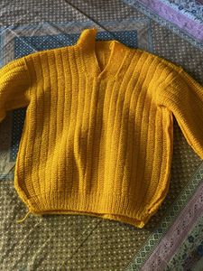 Cute Mustard Corduroy Jumper Dress