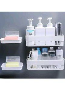 Combo 6 Piece Bathroom Organizer Shelf
