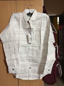 White Striped Casual Shirt