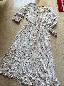 White Floral Dress Mango