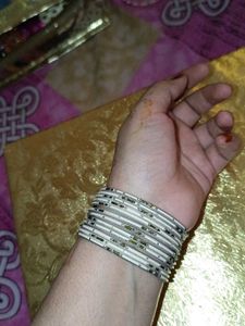 White Metal Bangles