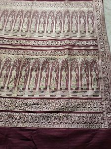 Elegant Maroon Banarasi Silk Saree