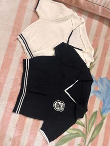 Preppy V-Neck Knit Tops