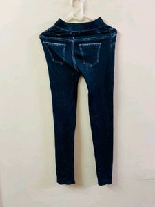 Dark Wash Denim Look Leggings
