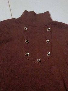 Brown Long Sleeve Top