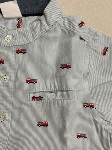 Fire Engine Print Shirt For Boys