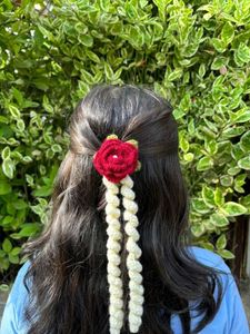 Crochet Flower Hair Accessory