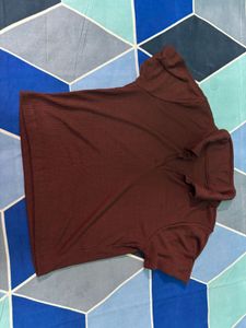 Maroon Polo Top