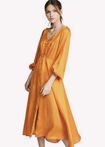 Orange Midi Dress