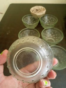 glass bowl set for dinning table