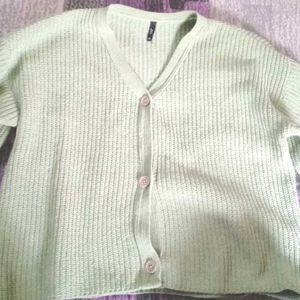 Mint Green Knit Cardigan