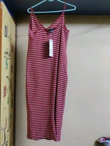Striped Bodycon Midi Dress