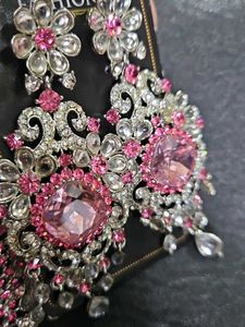 Pink Bridal Jewelry Set