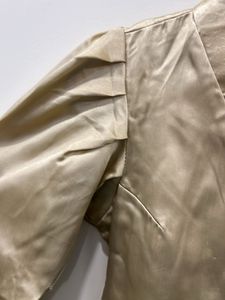 Gold Satin Puff Sleeve Top