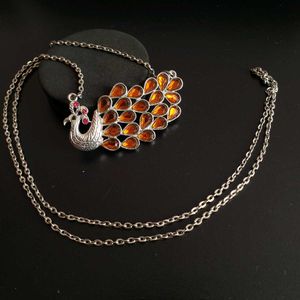 Stunning Peacock Pendant Necklace
