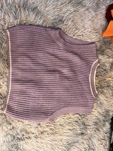 Lavender vest sweater