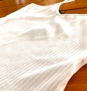 Primark White Ribbed Bodysuit