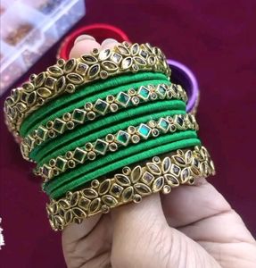 Big Combo set of Handcrafted Silk Thread Bangles