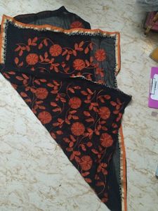 Embroidered Net Dupatta