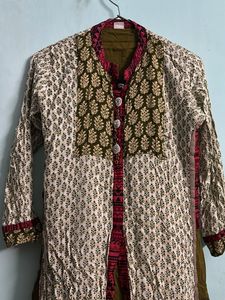 Cotton Ethnic Long Flare Kurti