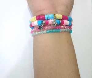 Pastel Beachy Beaded Bracelet Stack! 🌊🏖️🐚