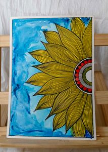 Sunflower Watercolor Art