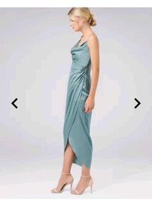 Silky Greyish blue Slip Dress