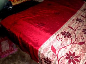 Elegant Red satin silk saree