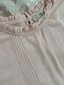 Blush Ruffle Neck Blouse