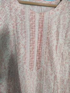 Patterned Salwar suit with dupatta and plazzu